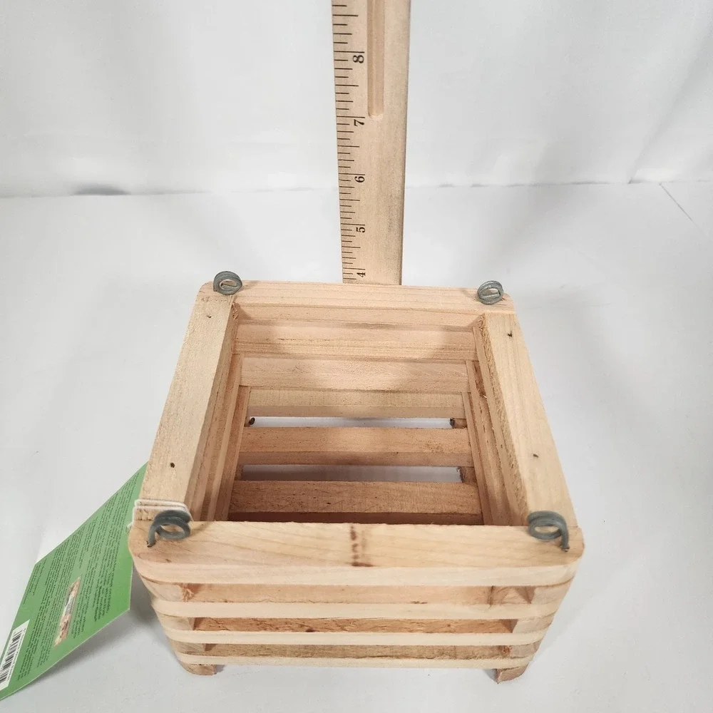 BetterGRO‎ Cedar Slat Vanda Orchid Basket 6in Square Hanging Planter